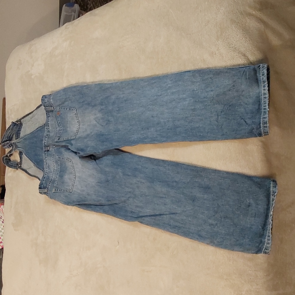 Designed By Special A In La Distressed Straight Leg Womens Overalls Size M - Picture 9 of 16